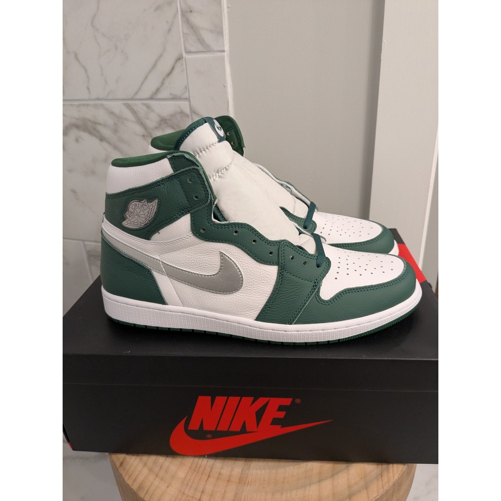 Air Jordan 1 Retro High OG Gorge Green Metallic Silver DZ5485-303 Size 14